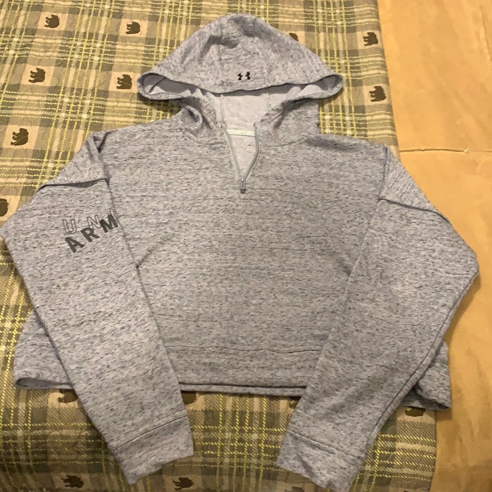 Women’s Under Armour Cropped Hoodie- Gray